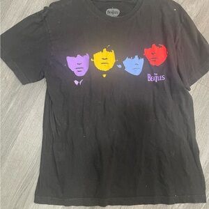 The Beatles Black and Purple Short Sleeve Tee